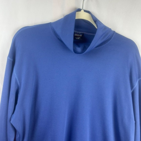Patagonia Capilene Midweight Mock Neck Shirt Men XL Blue Long Sleeves Active USA - Picture 3 of 9